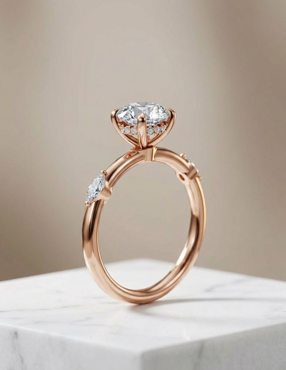 Anillo de compromiso de oro 18 k zirconia cúbica 7