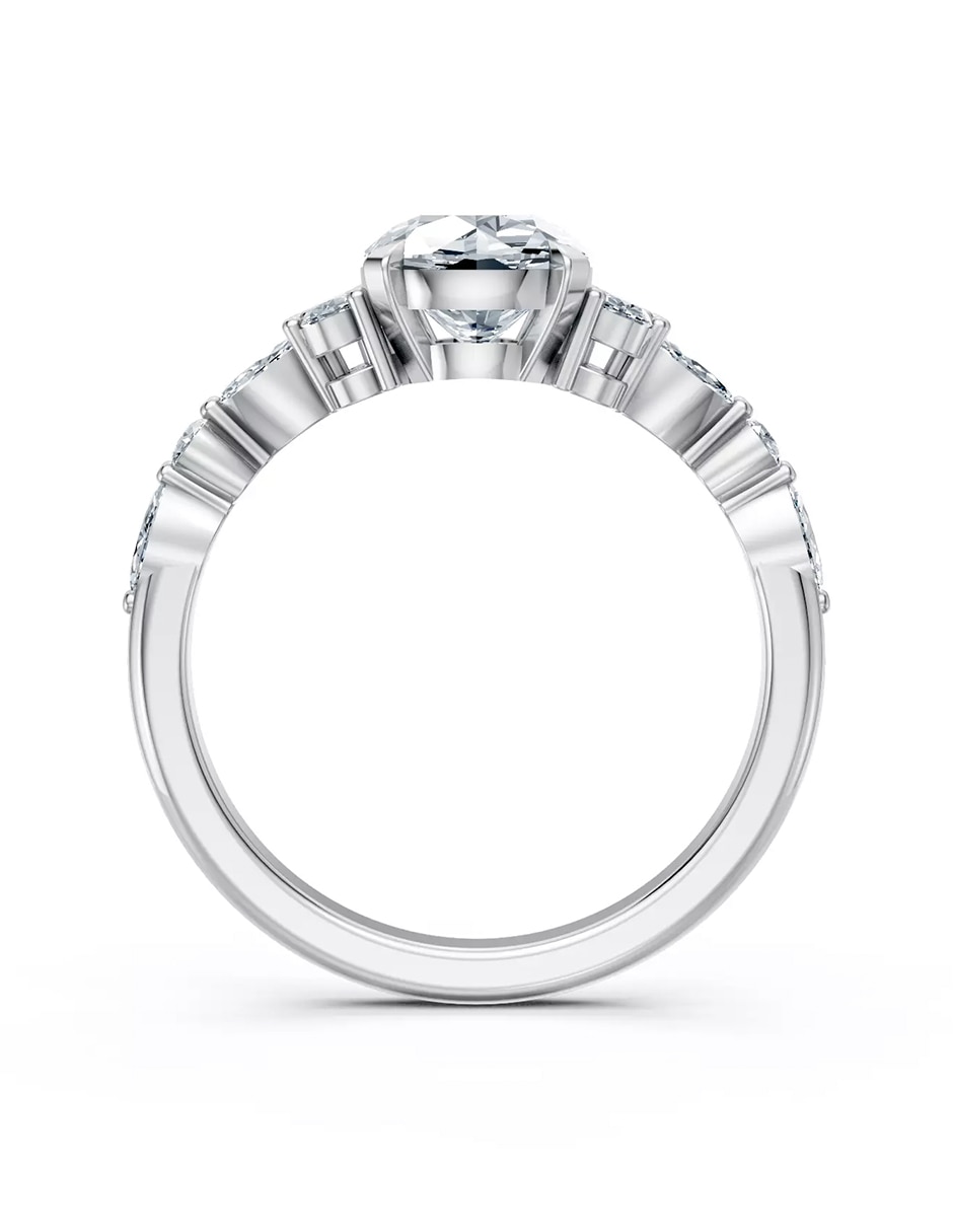 Anillo de compromiso de oro 9 k zirconia cúbica 2