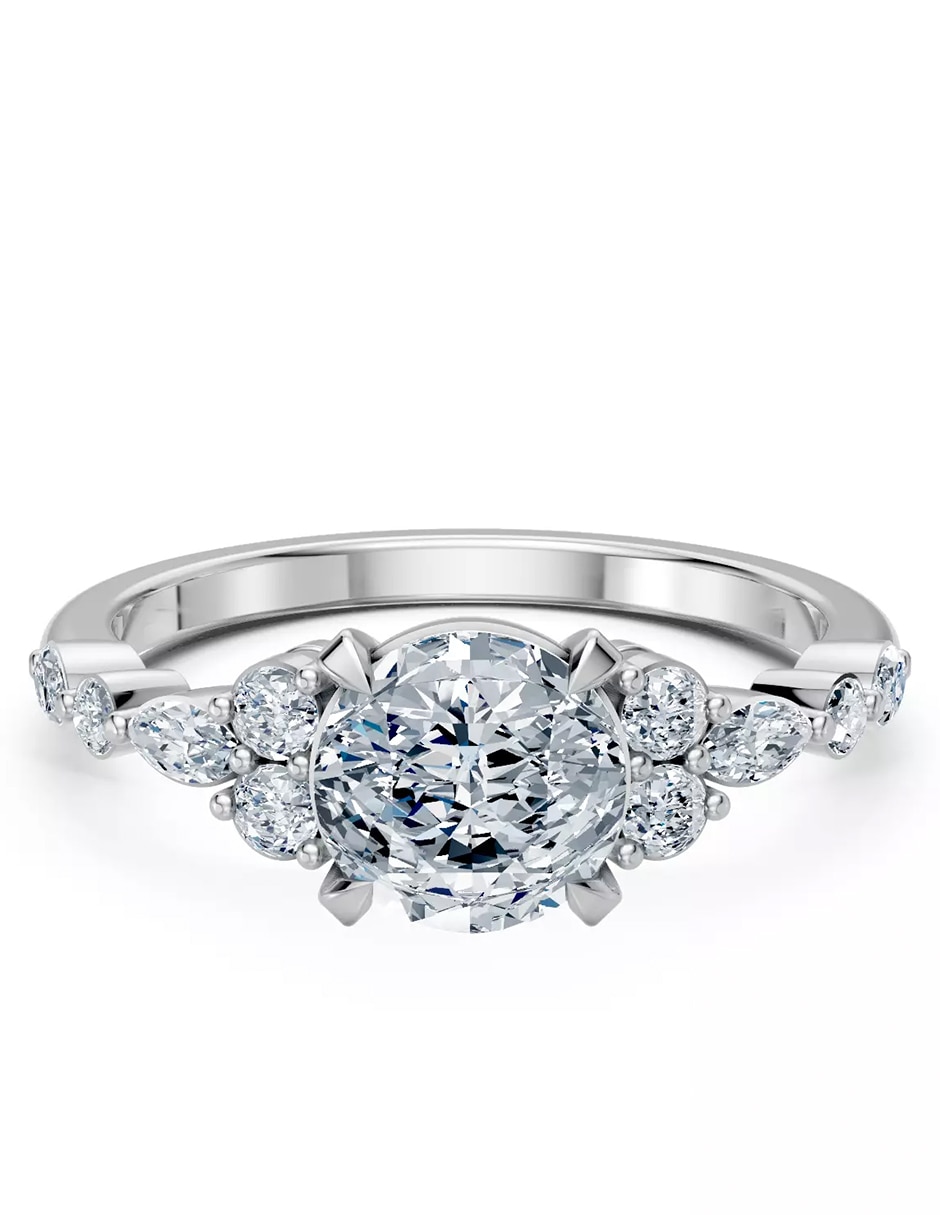 Anillo de compromiso de Oro 18 k zirconia cúbica Anillo de compromiso de Oro 18 k zirconia cúbica