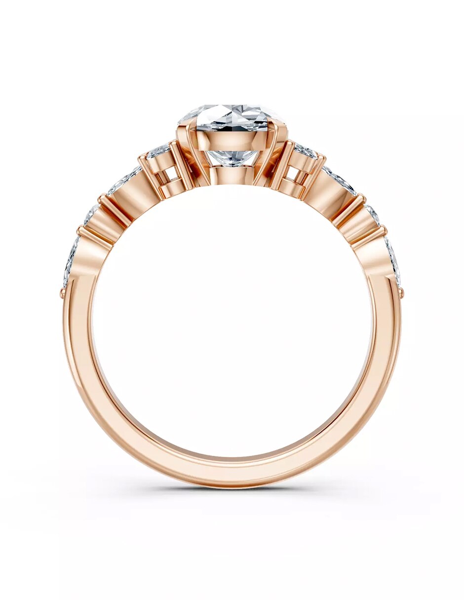 Anillo de compromiso de oro 9 k 2