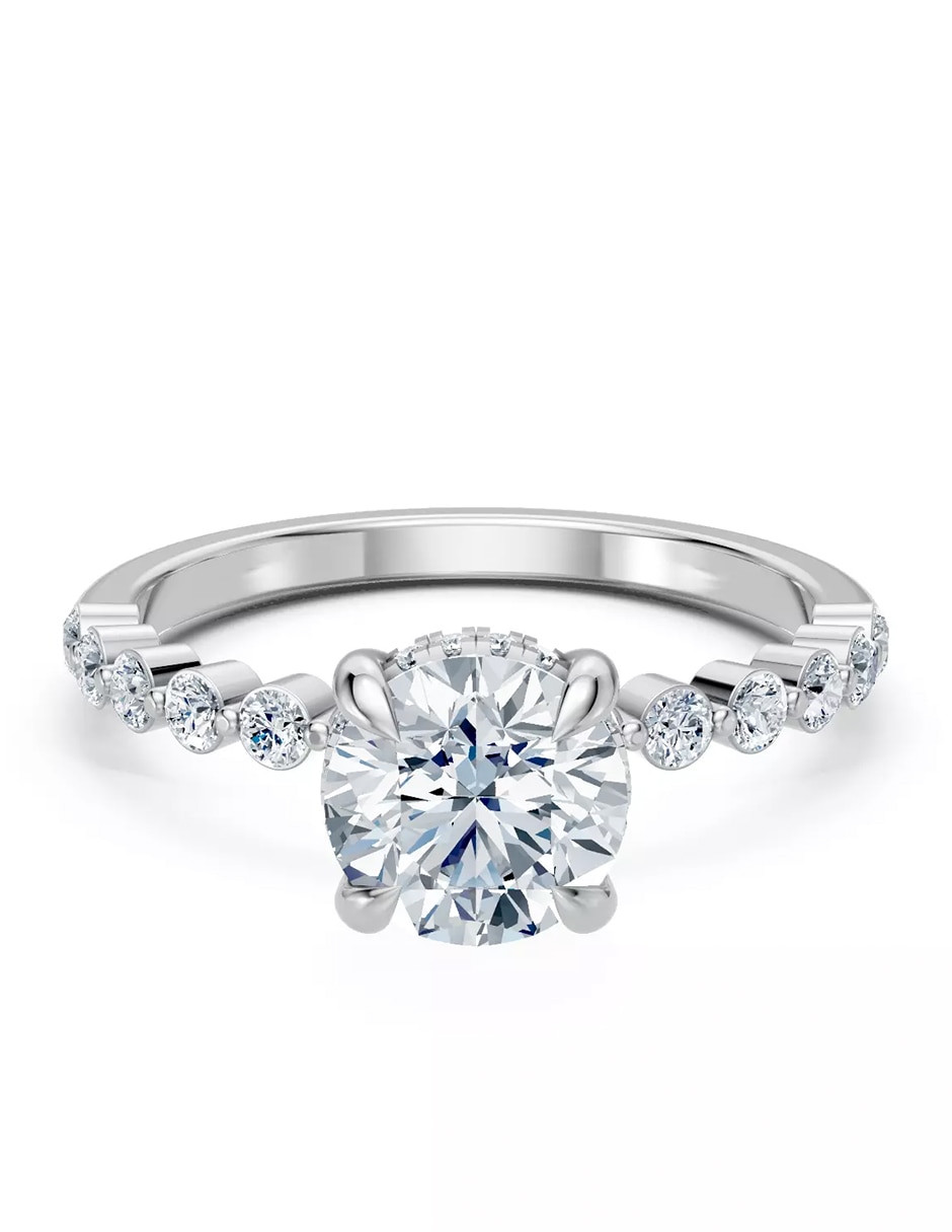 Anillo de compromiso de Oro 18 k zirconia cúbica Anillo de compromiso de Oro 18 k zirconia cúbica