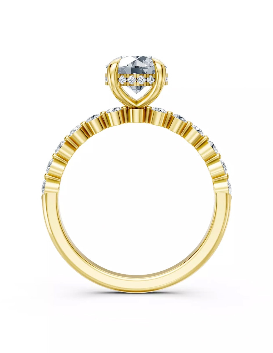Anillo de compromiso de Oro 18 k zirconia cúbica 2
