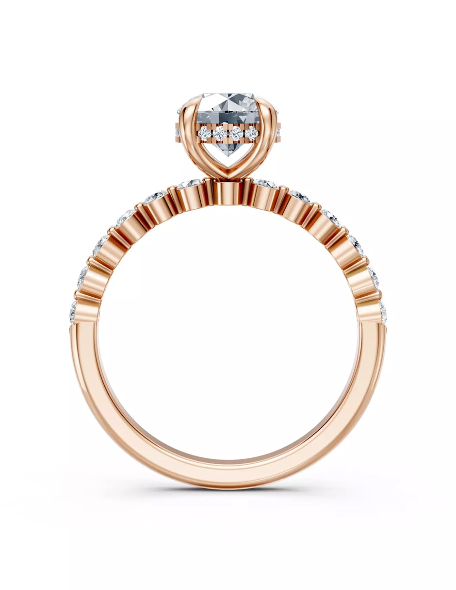Anillo de compromiso de Oro 18 k zirconia cúbica 2