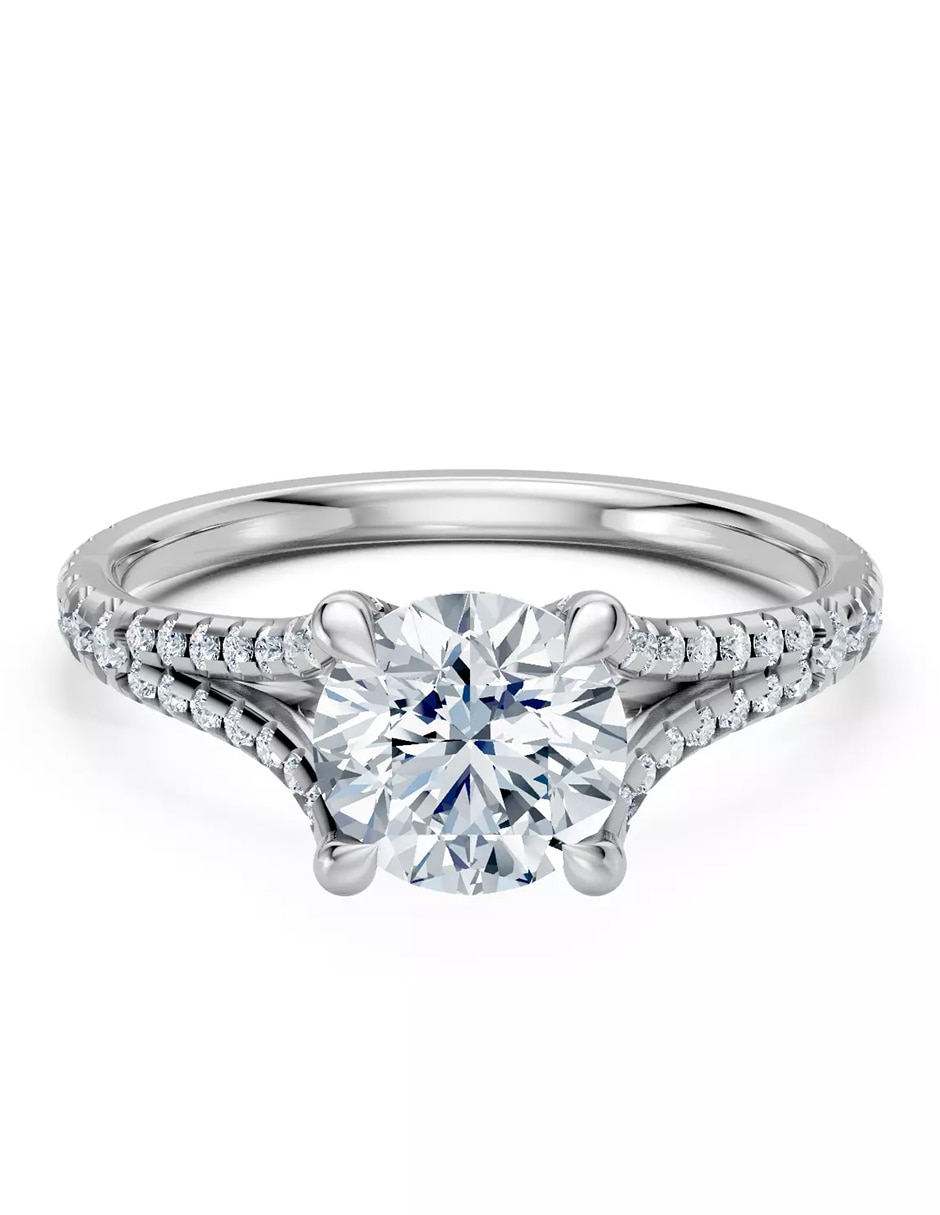 Anillo de compromiso de oro 18 k zirconia cúbica 1