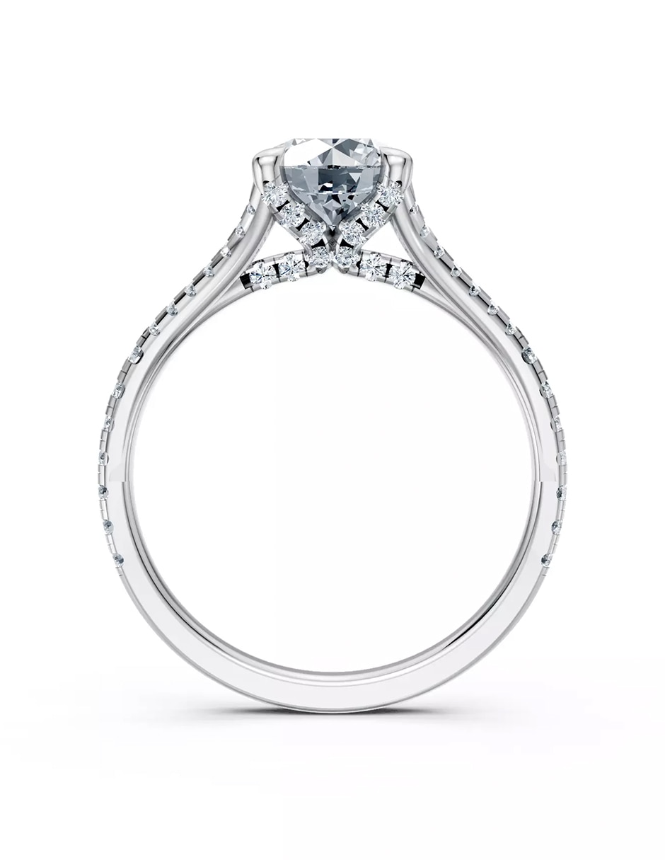 Anillo de compromiso de oro 18 k zirconia cúbica 2