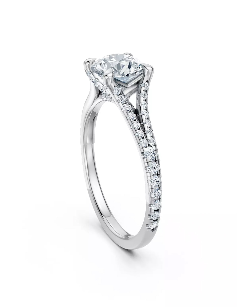 Anillo de compromiso de oro 18 k zirconia cúbica 3