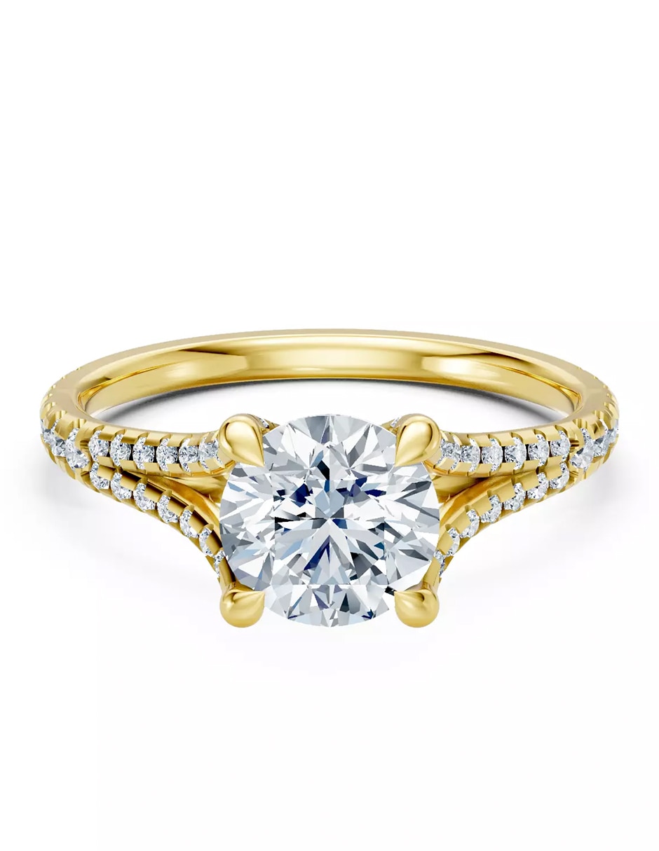 Anillo de compromiso de oro 14 k zirconia cúbica Anillo de compromiso de oro 14 k zirconia cúbica