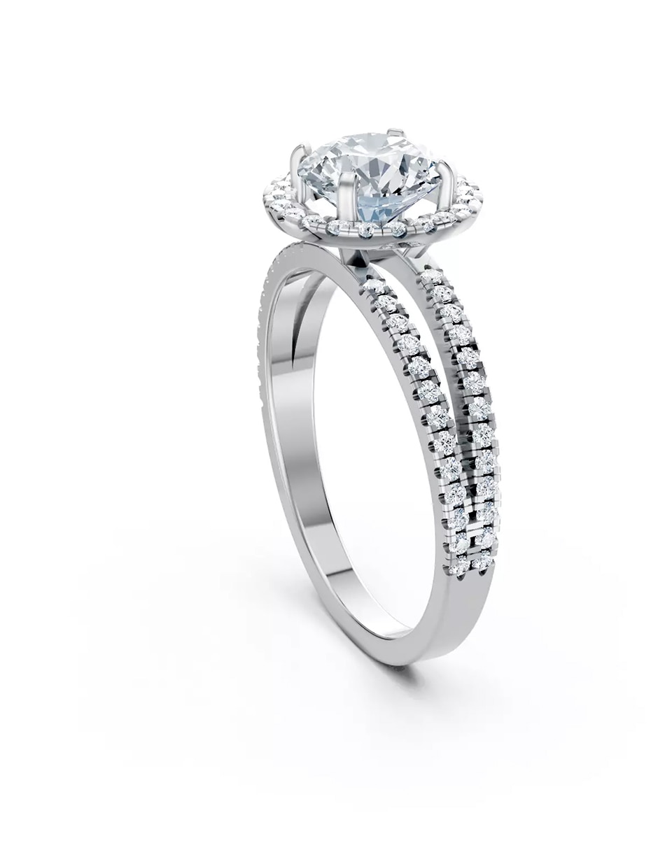 Anillo de compromiso de Oro 9 k zirconia cúbica 3