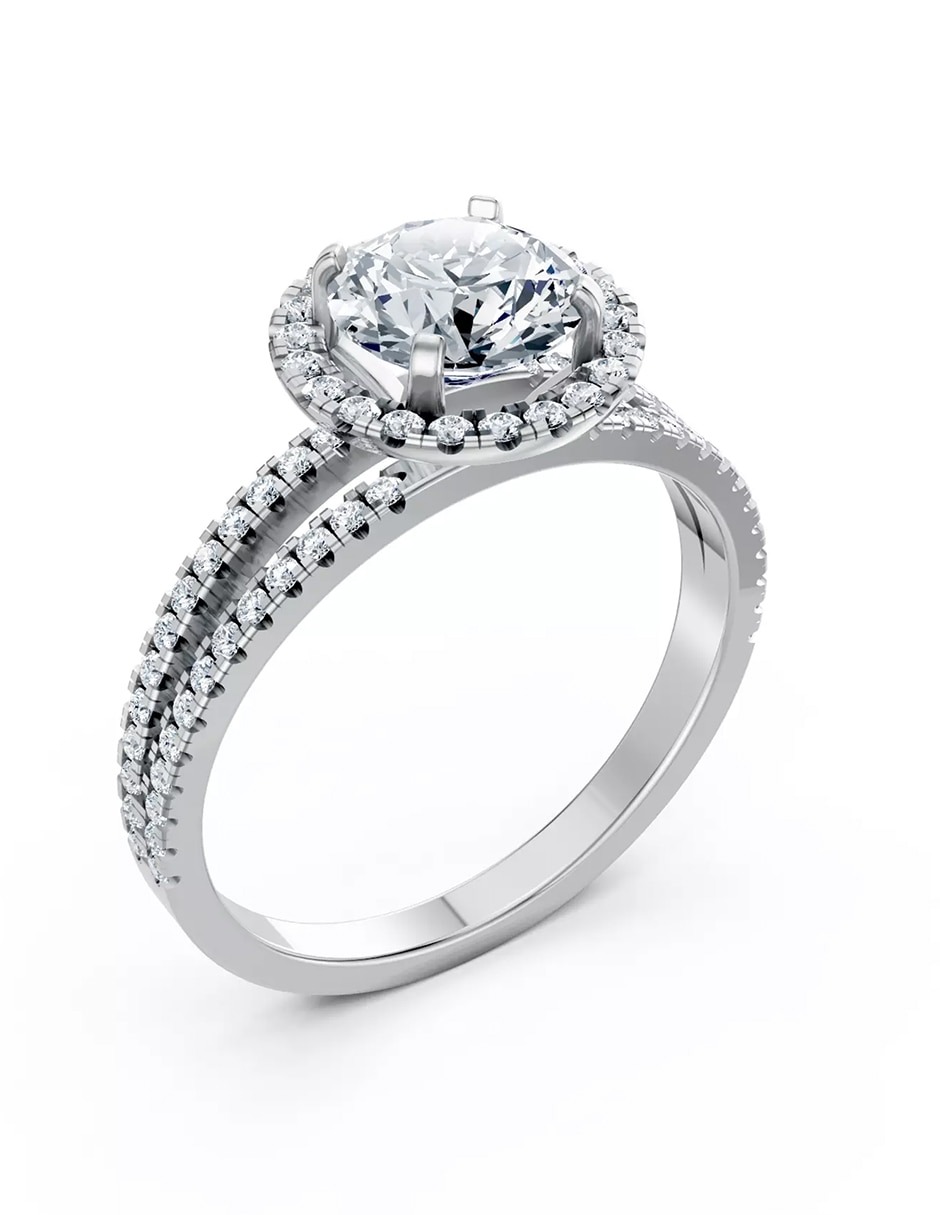 Anillo de compromiso de Oro 9 k zirconia cúbica 5