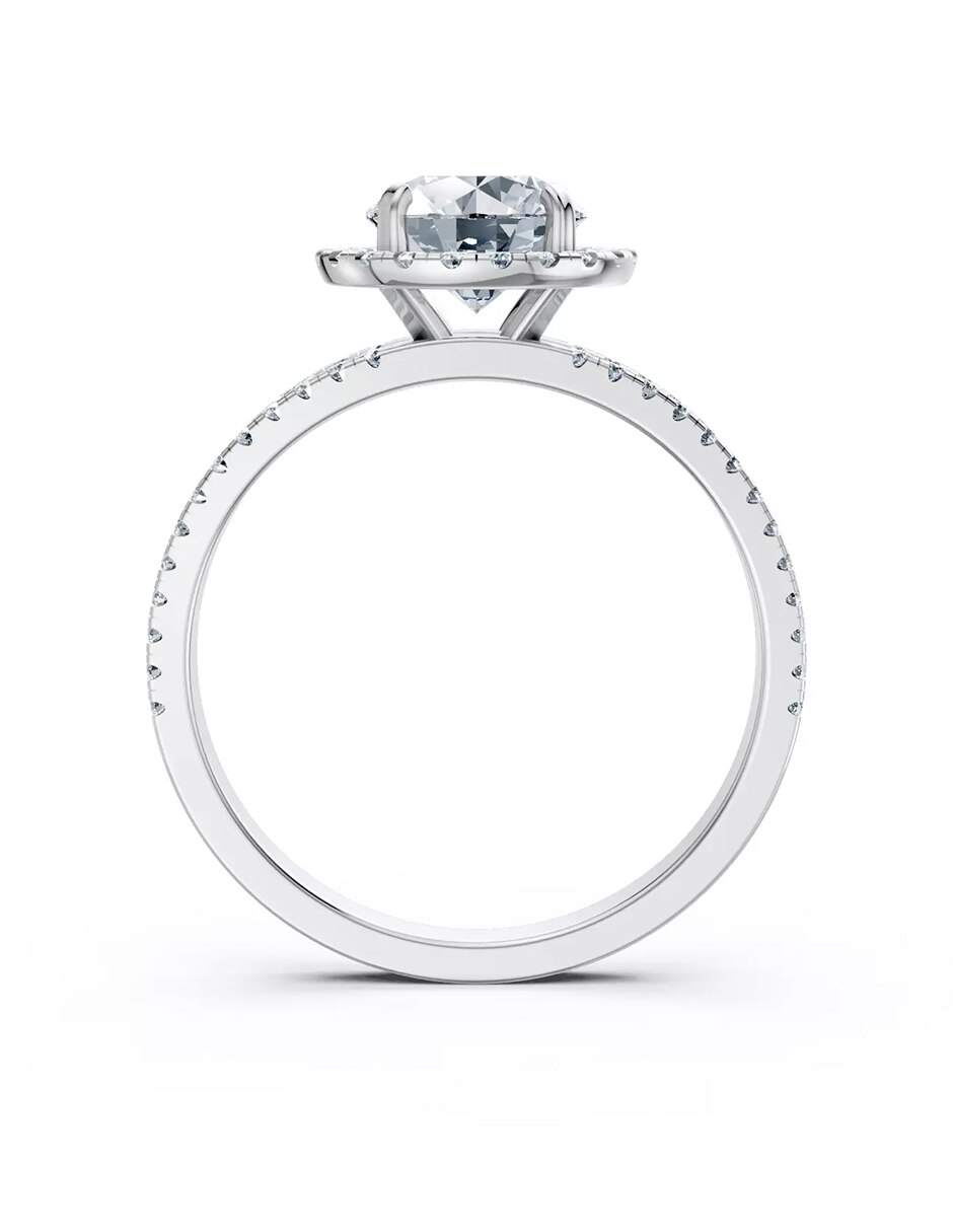 Anillo de compromiso de oro 14 k zirconia cúbica 2