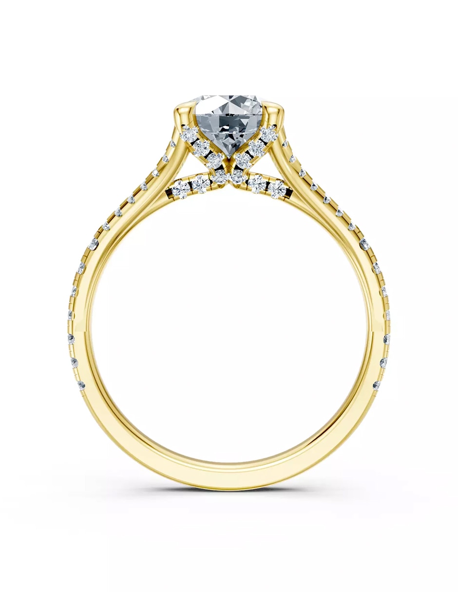 Anillo de compromiso de oro 18 k Amore Mio zirconia cúbica