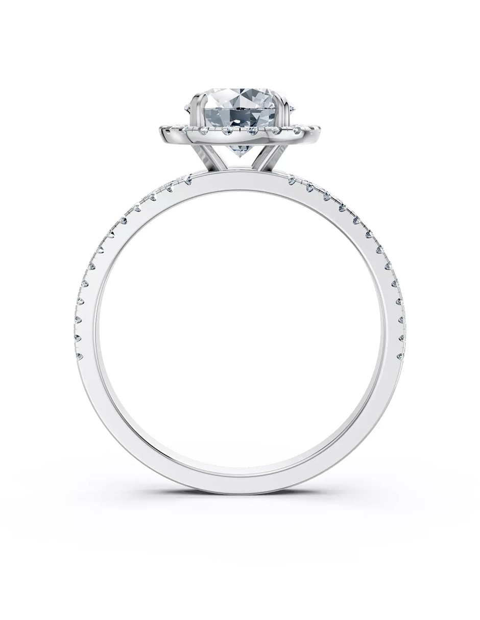 Anillo de compromiso de oro 18 k zirconia cúbica 2