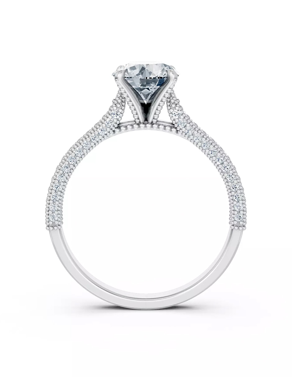 Anillo de compromiso de Oro 14 k zirconia cúbica 2