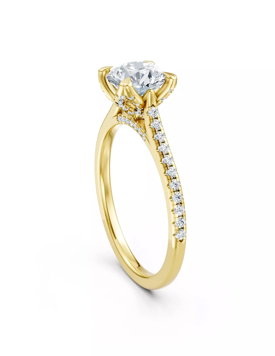 Anillo de compromiso de oro 18 k Amore Mio zirconia cúbica