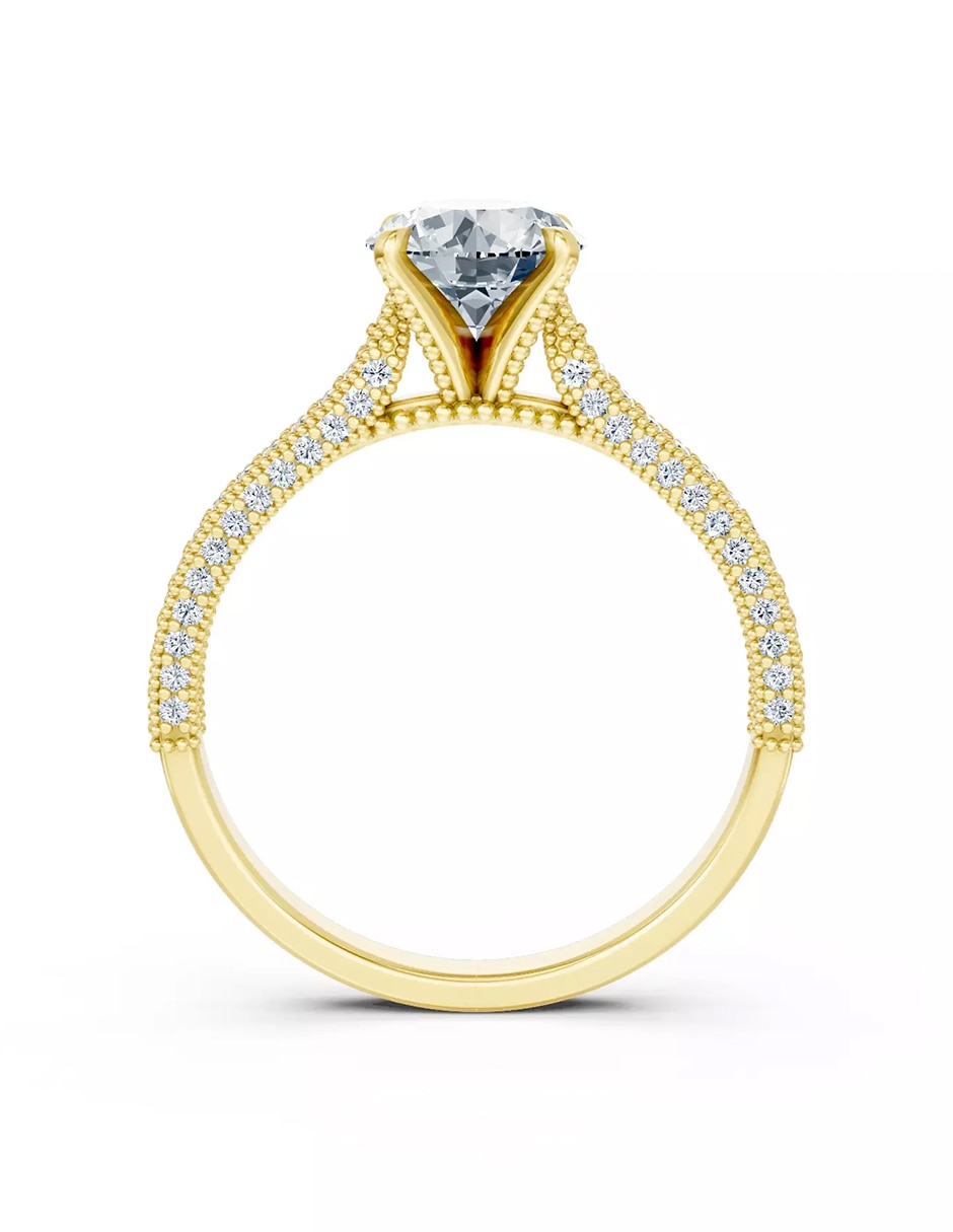 Anillo de compromiso de oro 9 k Amore Mio zirconia cúbica
