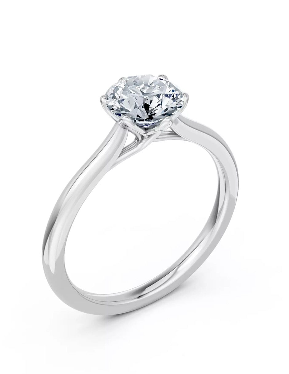 Anillo de compromiso de oro 18 k zirconia cúbica 5