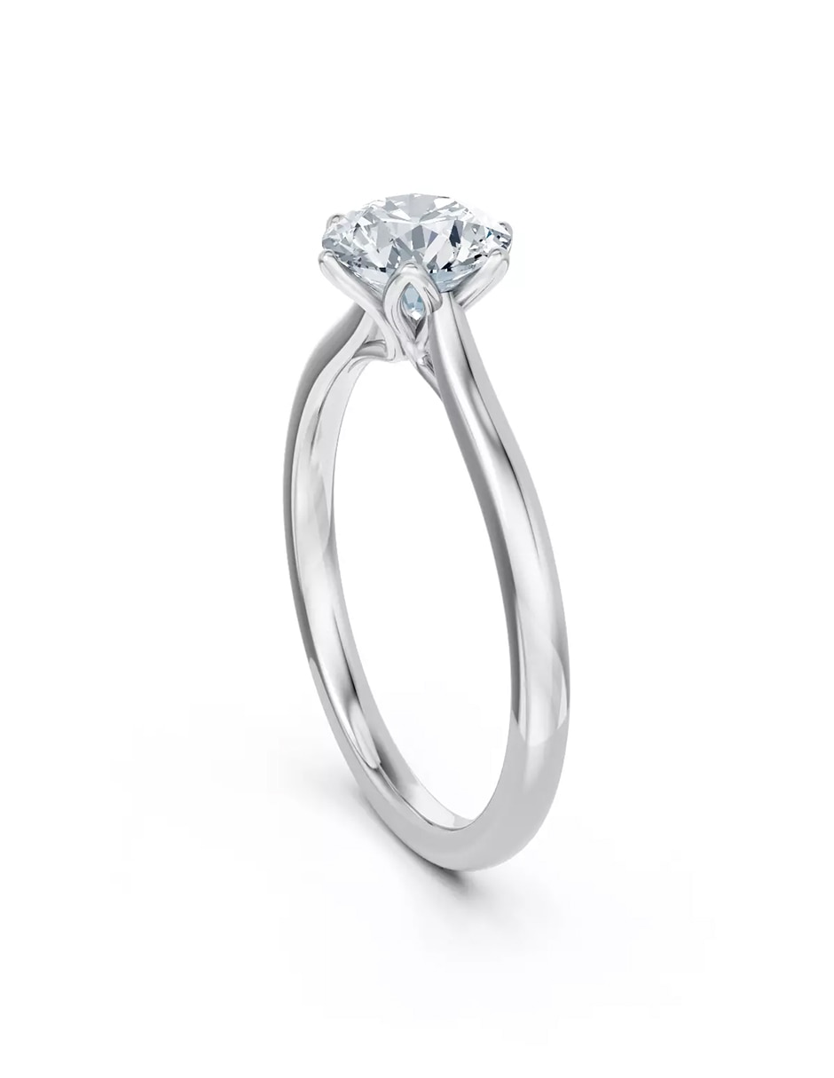 Anillo de compromiso de oro 14 k zirconia cúbica 3