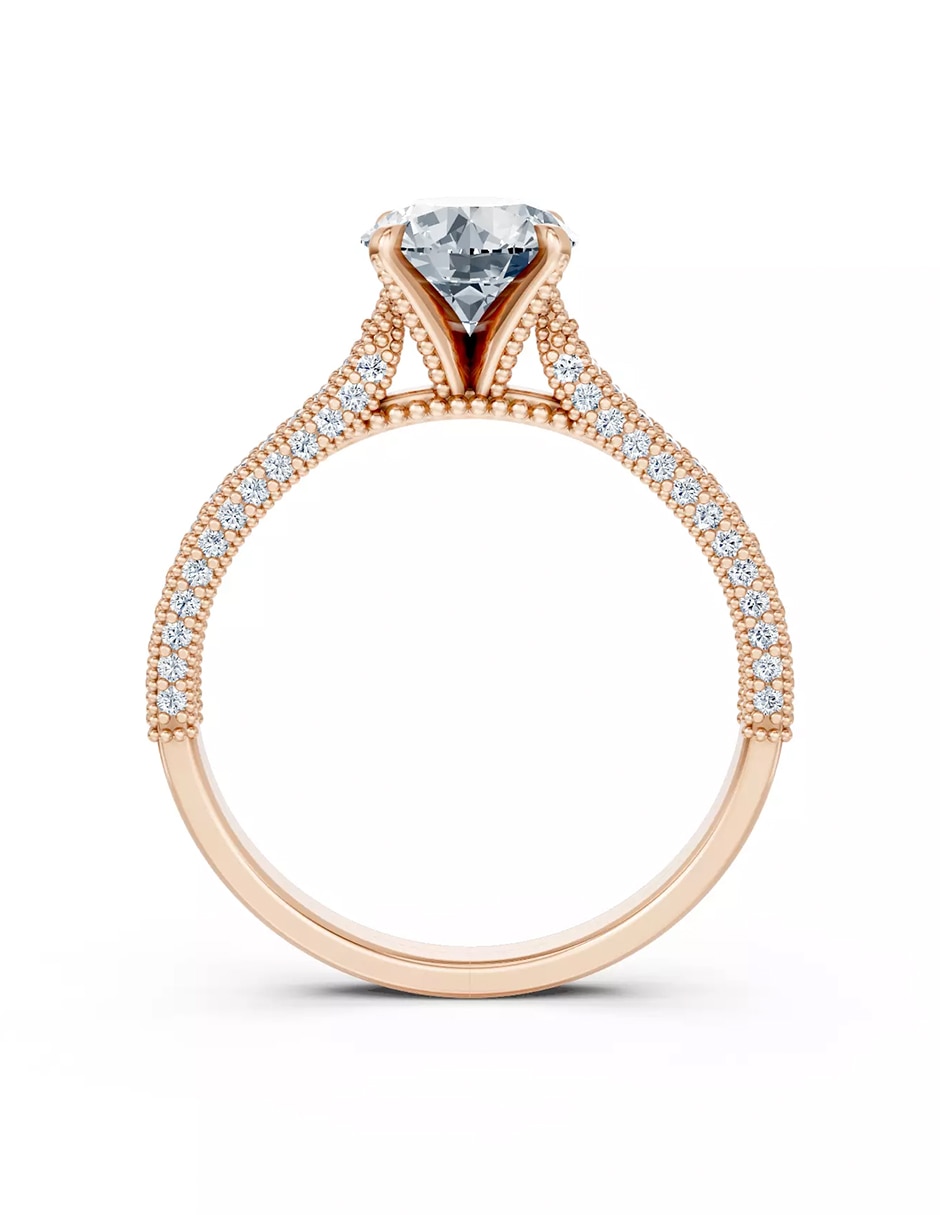 Anillo de compromiso de oro 18 k zirconia cúbica 2