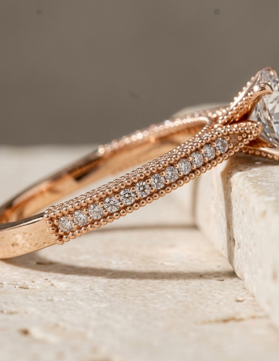 Anillo de compromiso de oro 18 k zirconia cúbica 5