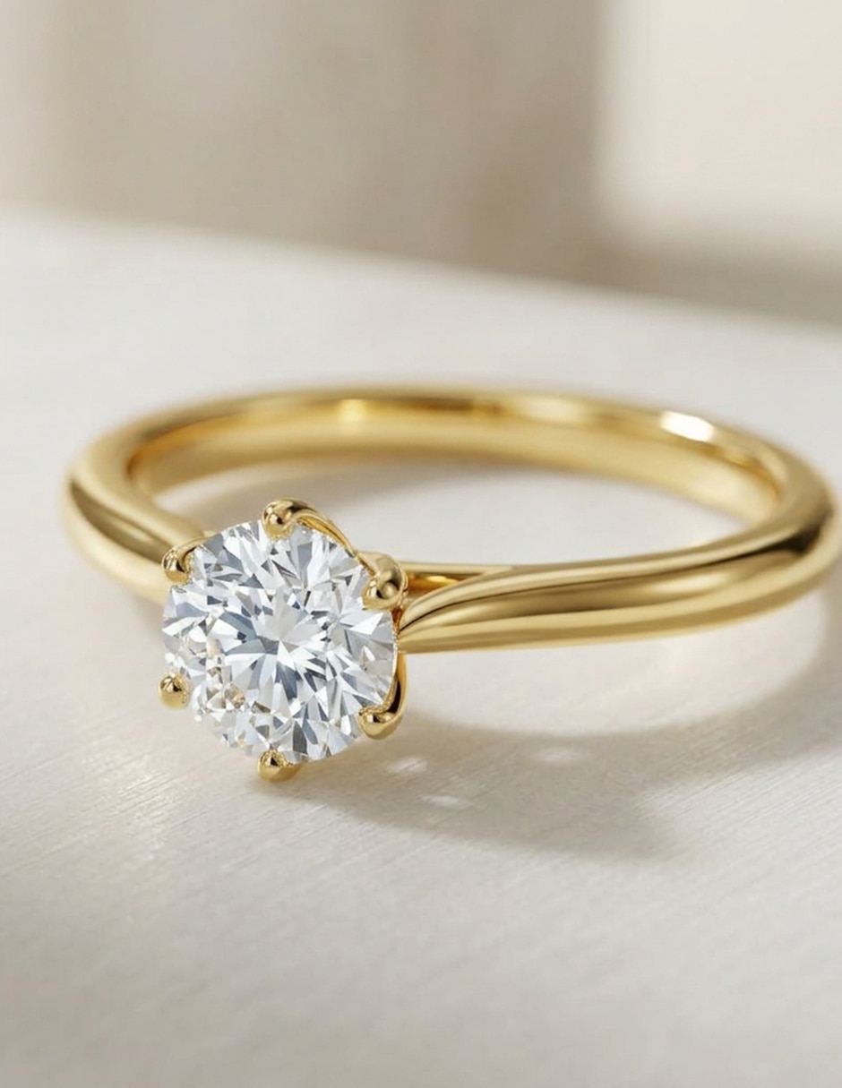 Anillo de compromiso de oro 18 k Amore Mio zirconia cúbica