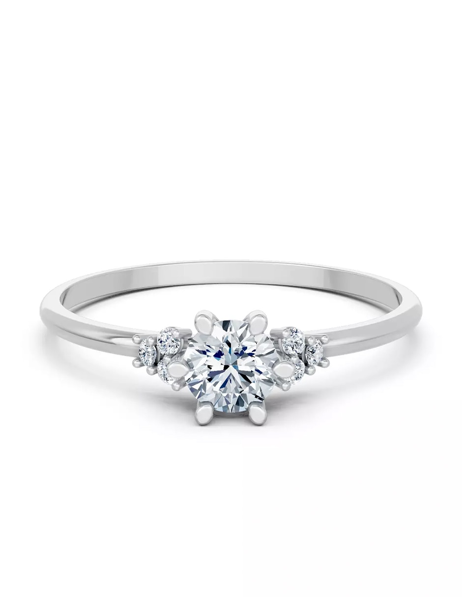 Anillo de compromiso de oro 9 k zirconia cúbica 1