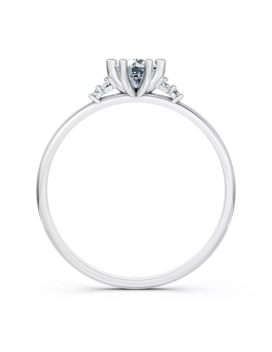 Anillo de compromiso de oro 9 k zirconia cúbica 2