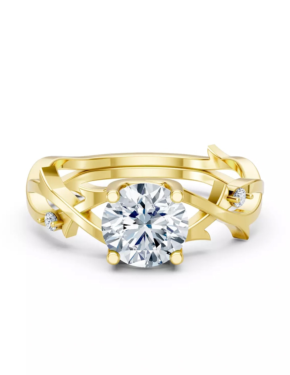 Anillo de compromiso de oro 18 k Amore Mio zirconia cúbica