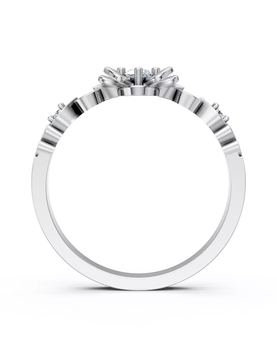 Anillo de compromiso de oro 9 k zirconia cúbica 2