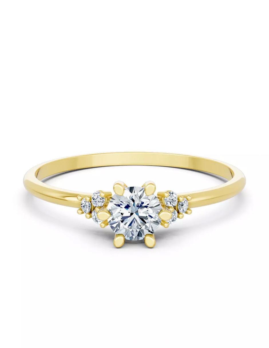 Anillo de compromiso de oro 18 k zirconia cúbica Anillo de compromiso de oro 18 k zirconia cúbica