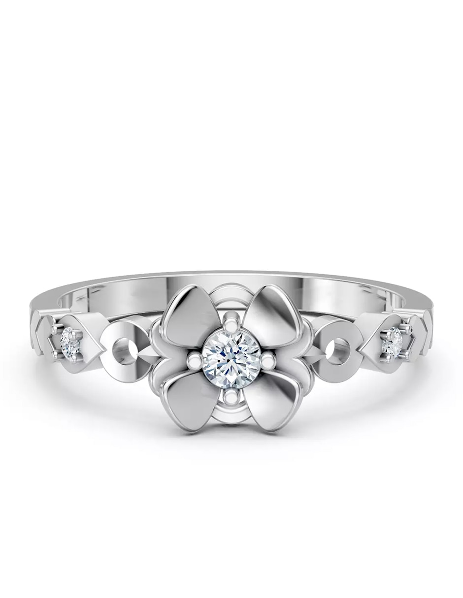 Anillo de compromiso de oro 18 k zirconia cúbica 1