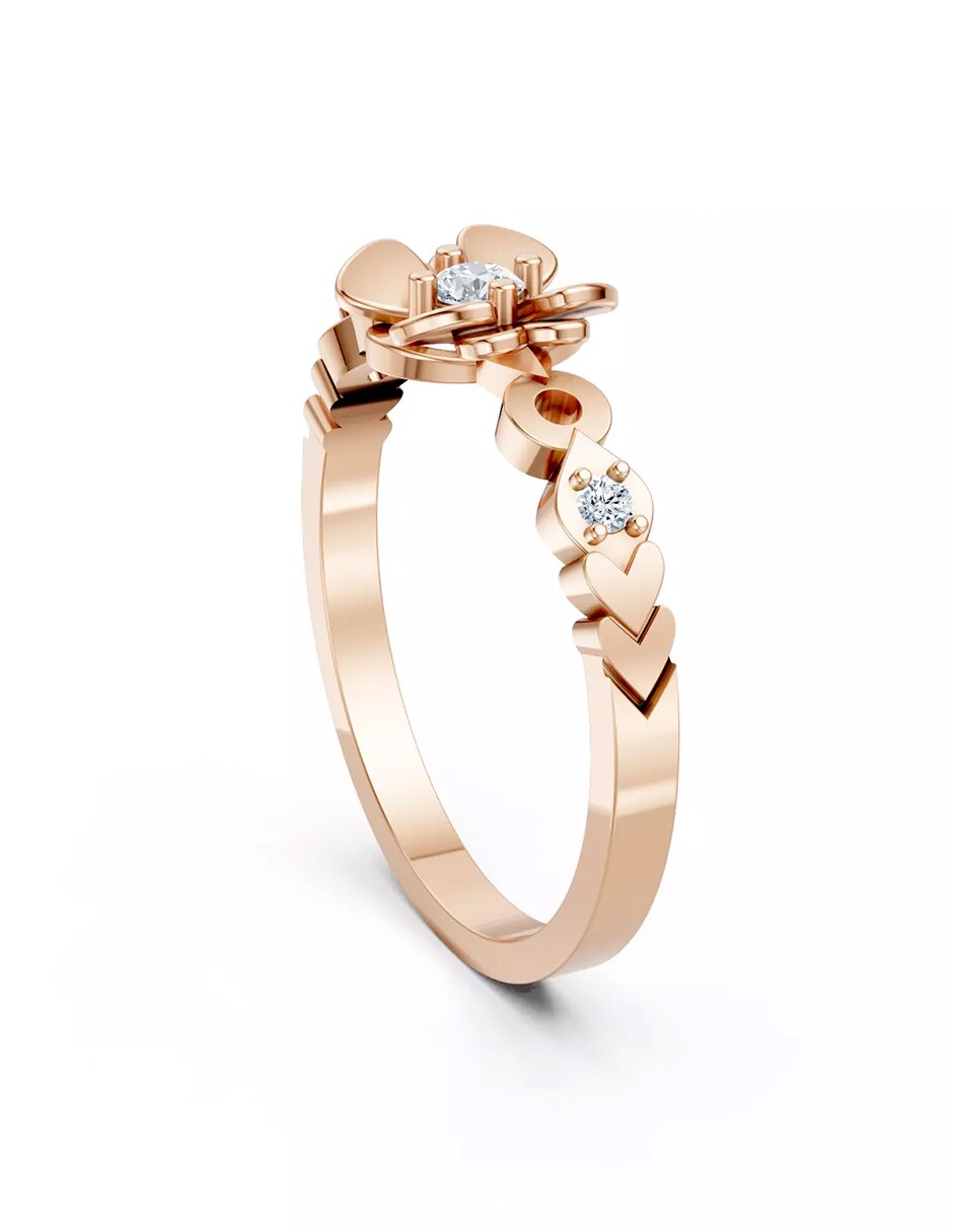 Anillo de compromiso de oro 9 k 3
