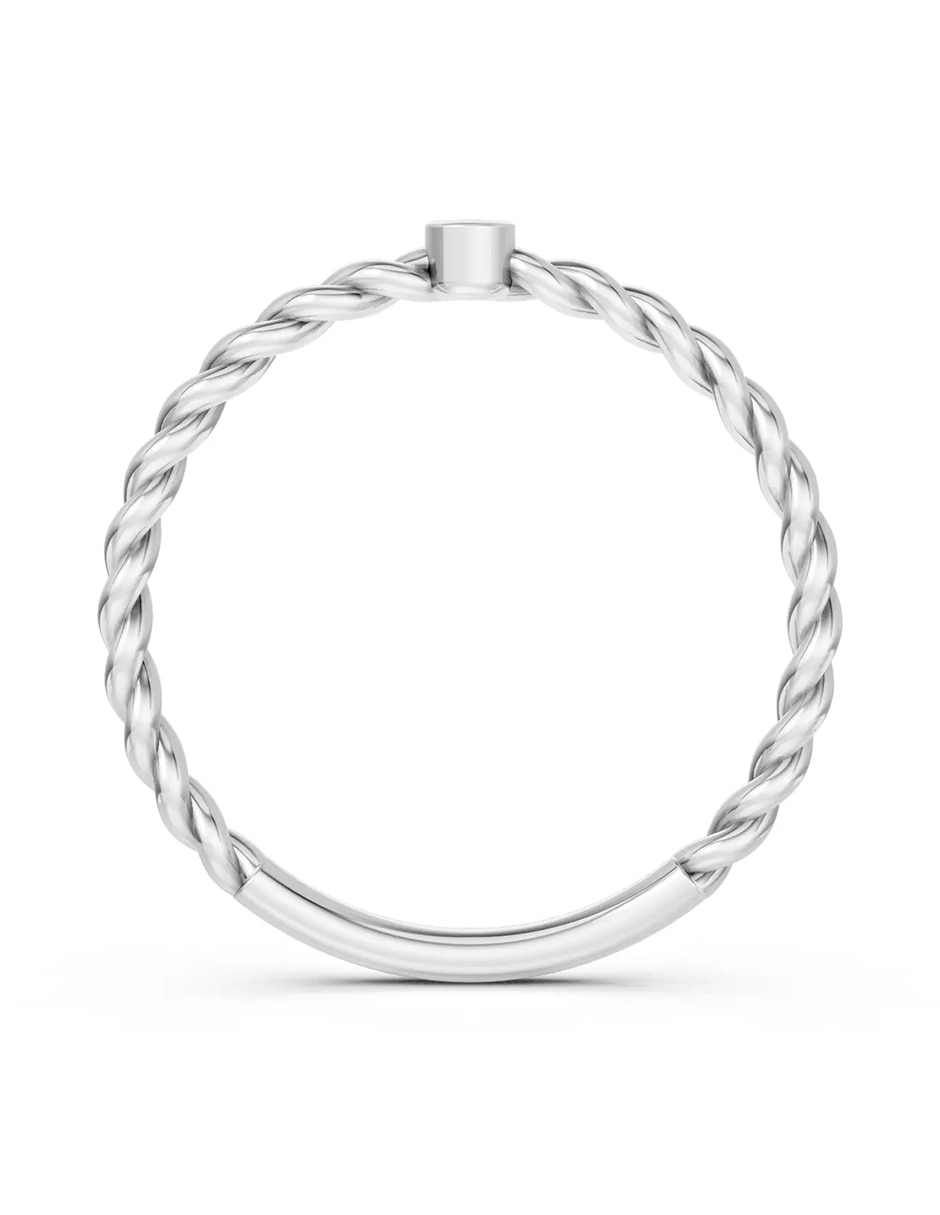 Anillo de compromiso de oro 9 k zirconia cúbica 2