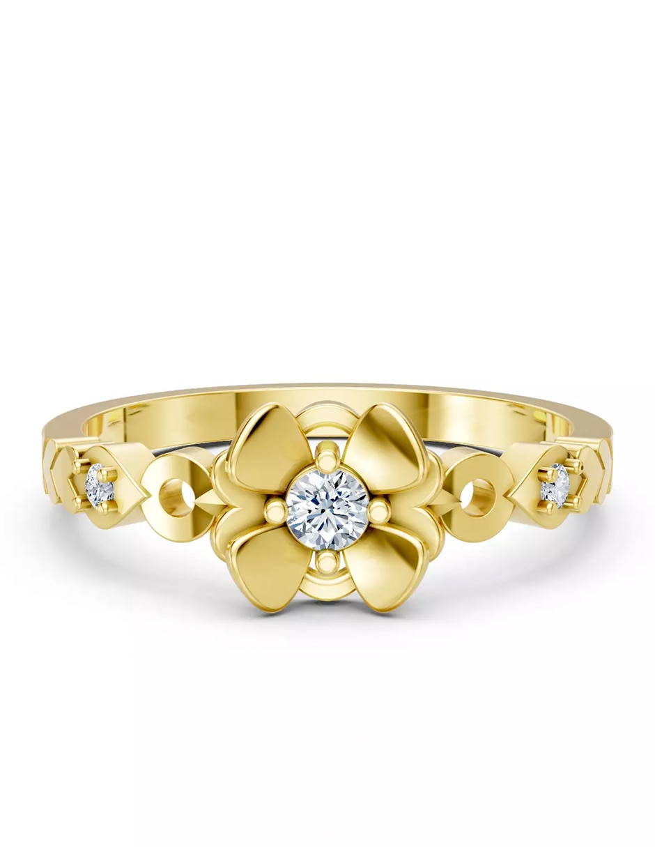 Anillo de compromiso de oro 18 k Amore Mio zirconia cúbica