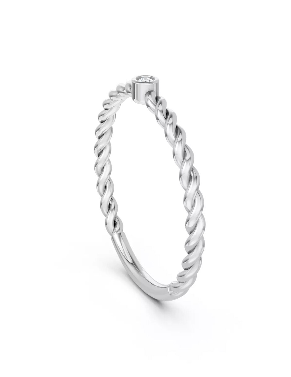 Anillo de compromiso de oro 14 k 3