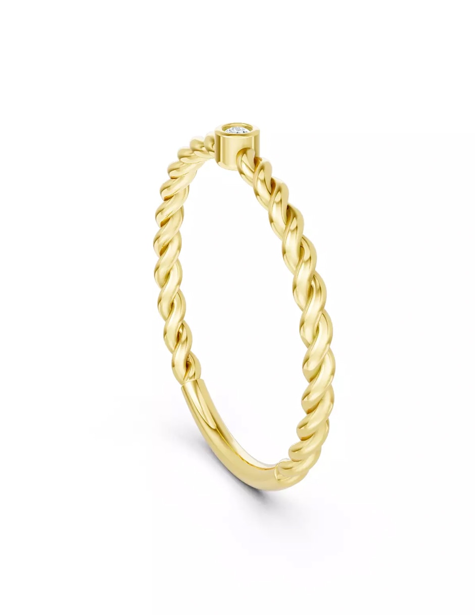 Anillo de compromiso de oro 9 k Amore Mio zirconia cúbica