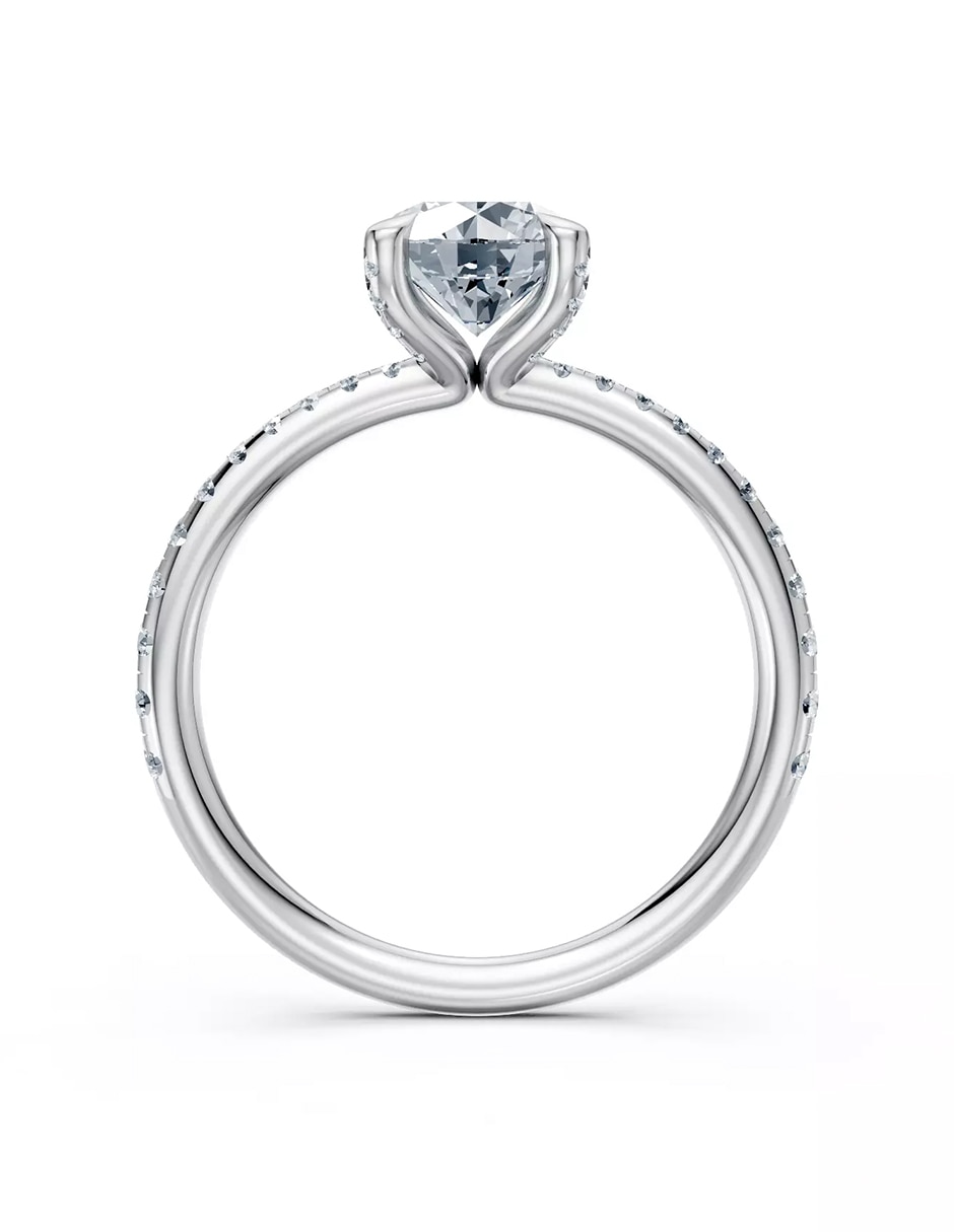 Anillo de compromiso de oro 14 k zirconia cúbica 2