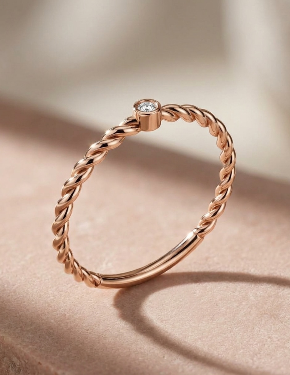 Anillo de compromiso de oro 18 k zirconia cúbica 6