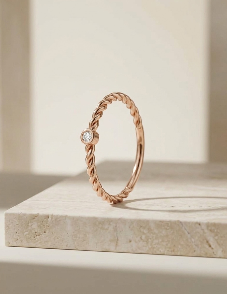 Anillo de compromiso de oro 18 k zirconia cúbica 8