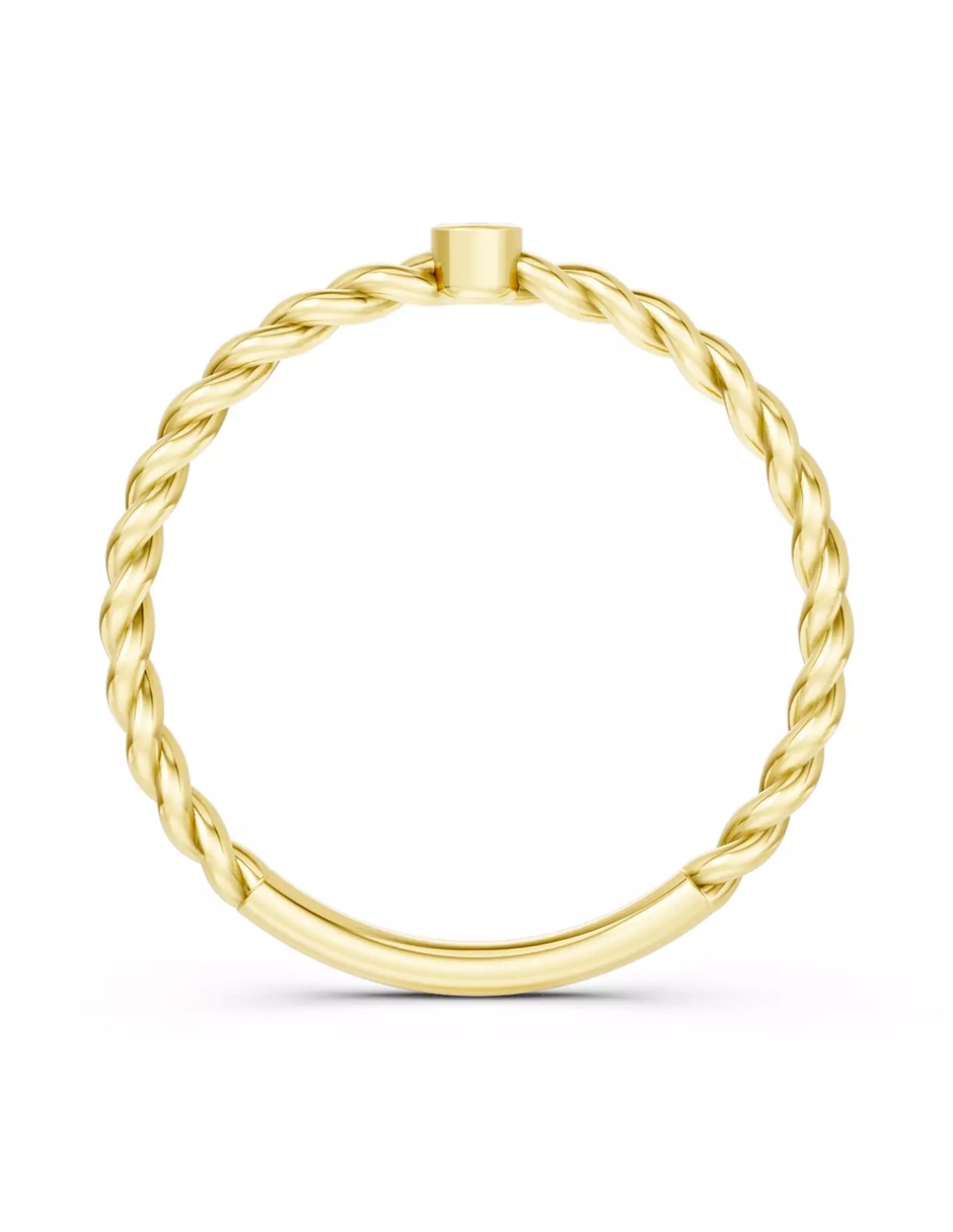 Anillo de compromiso de oro 14 k zirconia cúbica 2