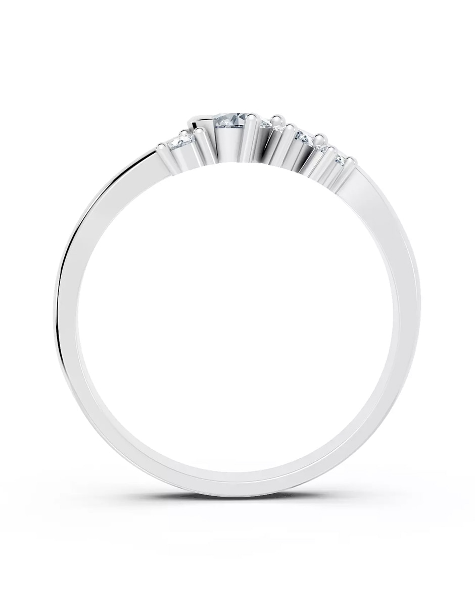 Anillo de compromiso de oro 14 k zirconia cúbica 2