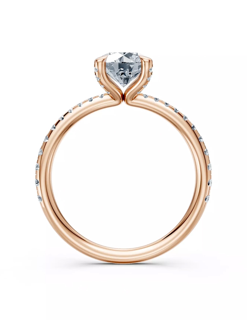 Anillo de compromiso de oro 18 k zirconia cúbica 2
