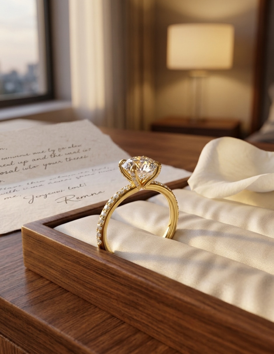 Anillo de compromiso de oro 18 k Amore Mio zirconia cúbica