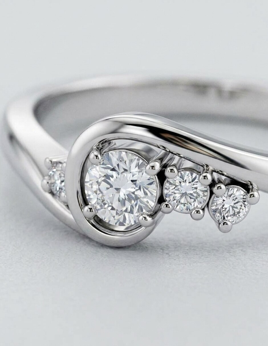 Anillo de compromiso de oro 18 k 4