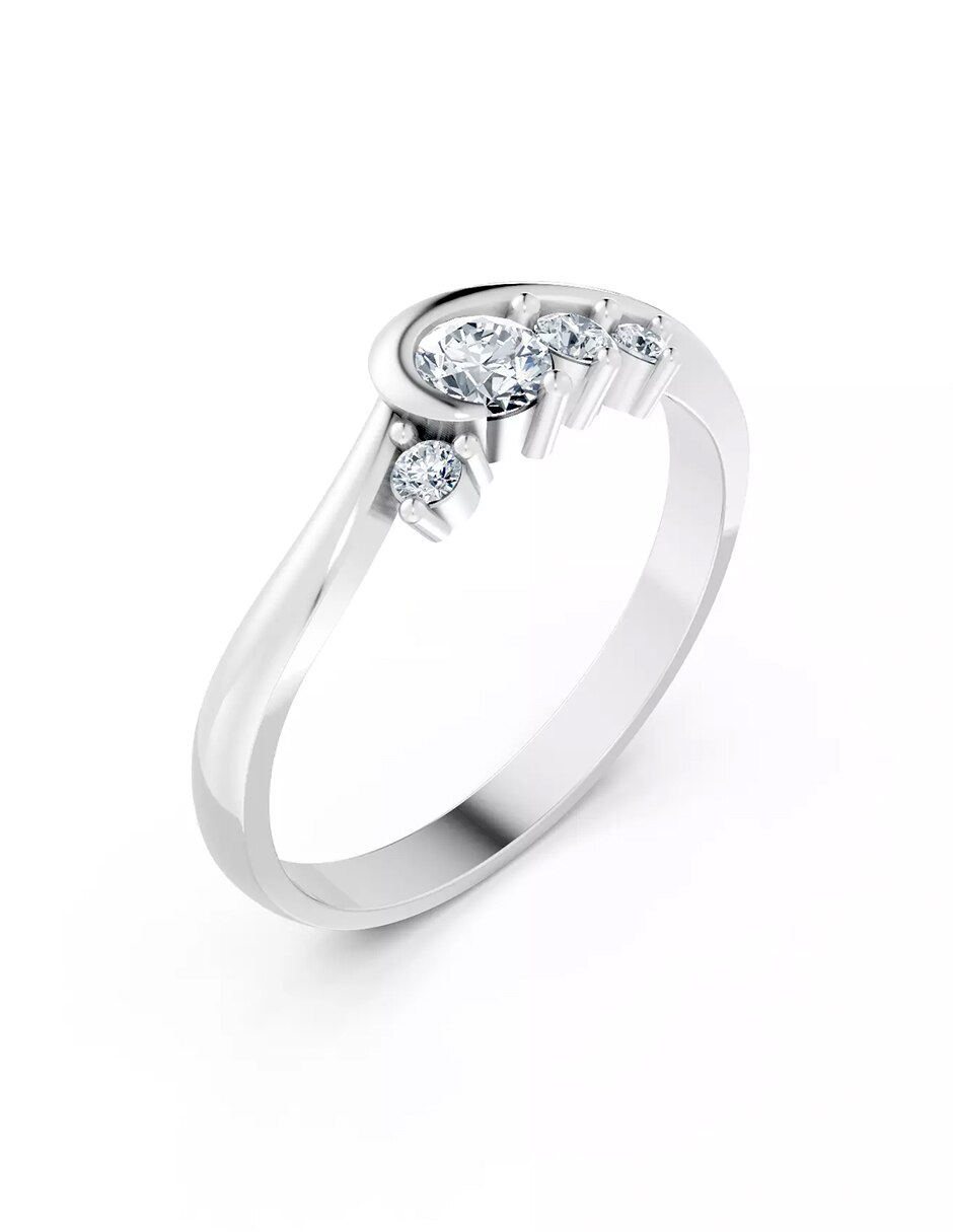 Anillo de compromiso de oro 18 k 5