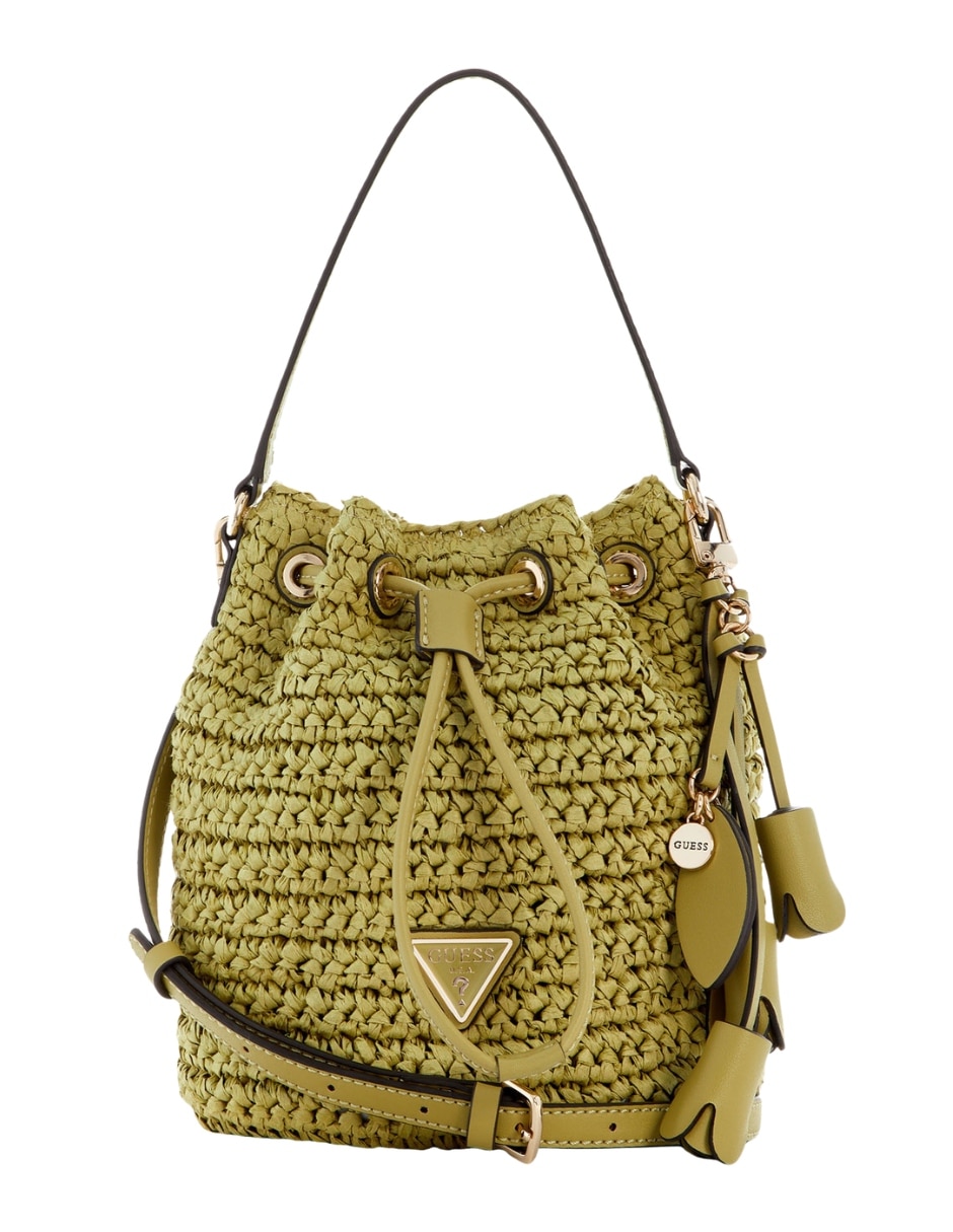 Set/bolsa bucket ofelia de rafia para mujer 1