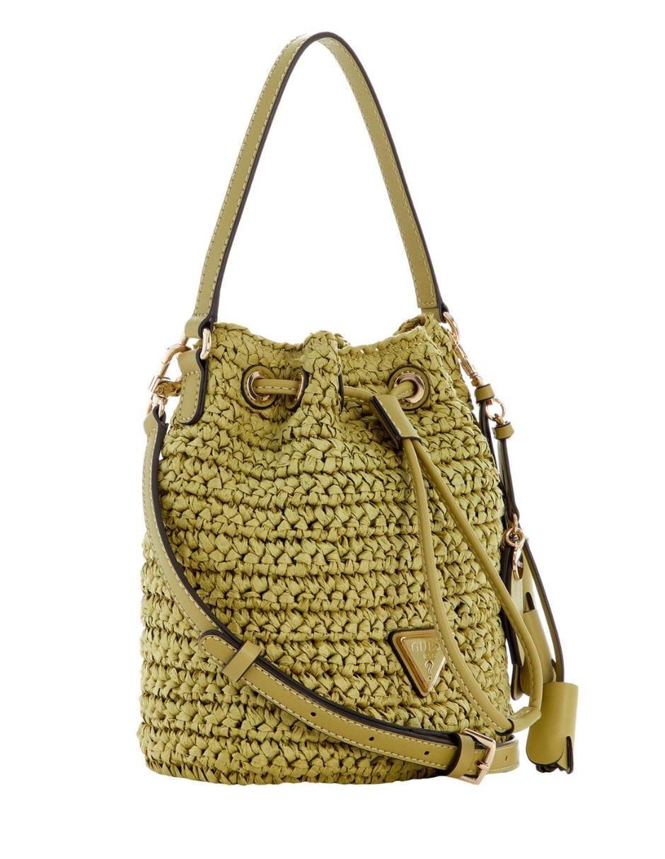 Set/bolsa bucket ofelia de rafia para mujer 2
