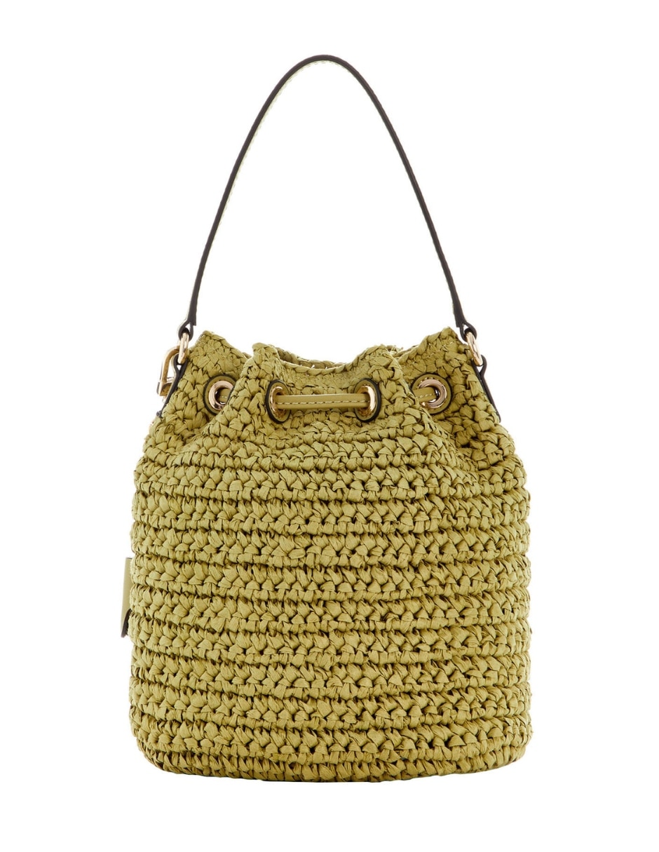 Set/bolsa bucket ofelia de rafia para mujer 4