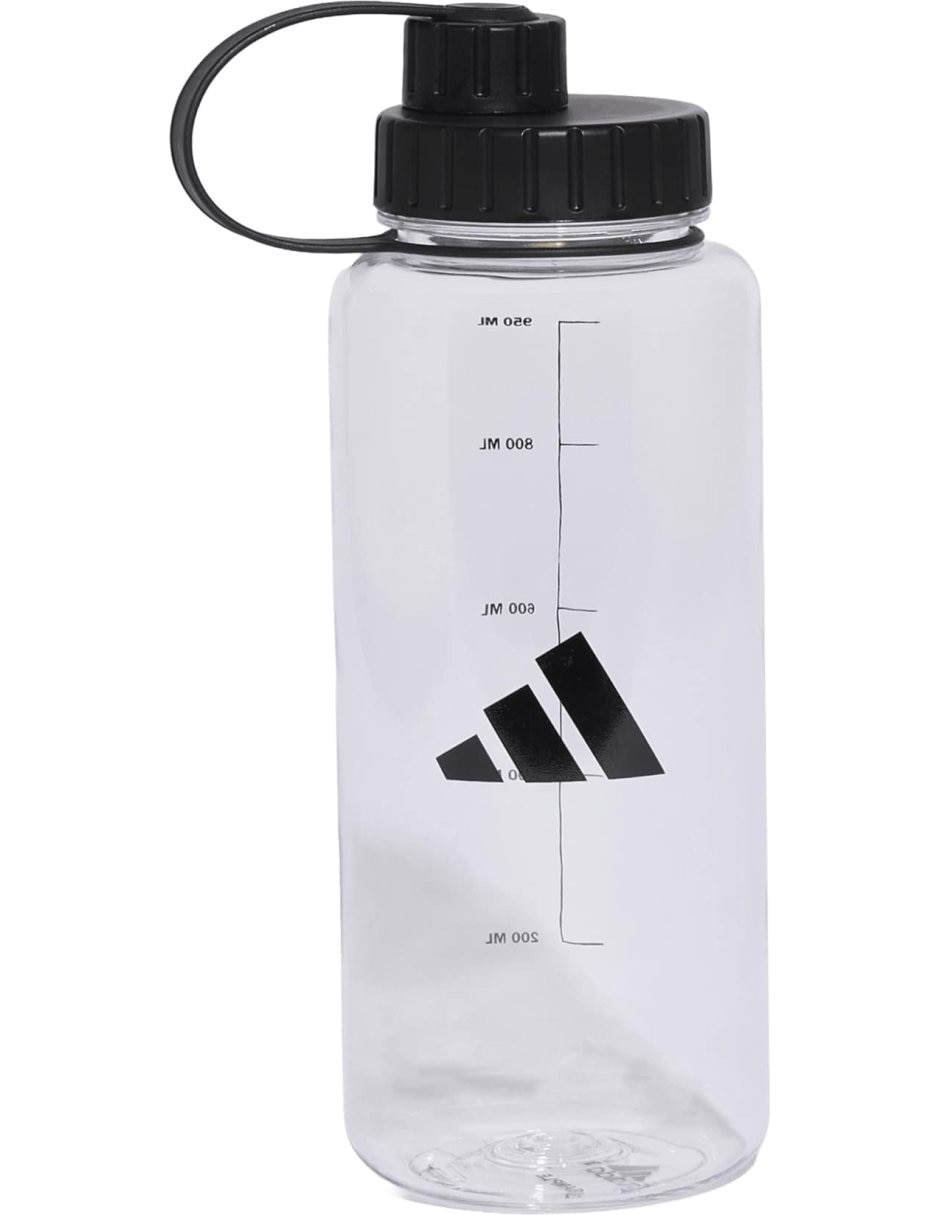 Botella de agua de plástico con tapa rosca 1 L