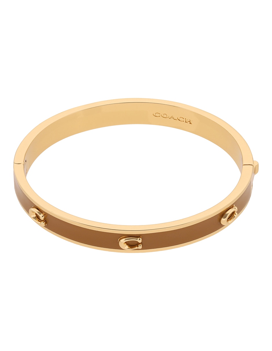 Brazalete Coach Pegged Enamel Bangles acabado brillante