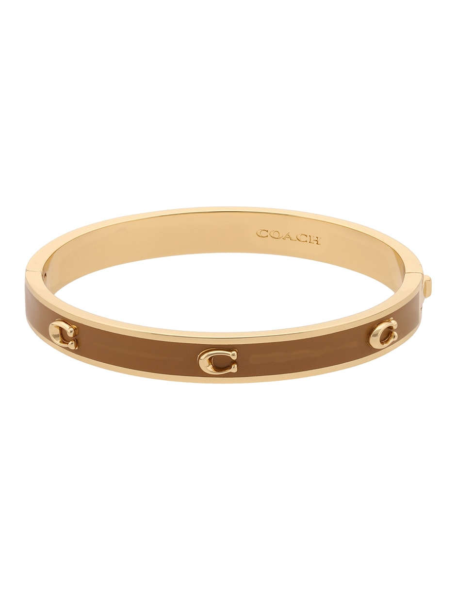 Brazalete Coach Pegged Enamel Bangles acabado brillante